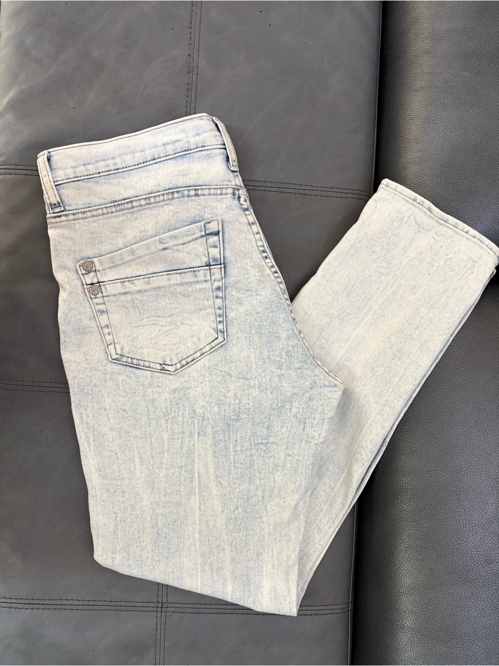 Rock & Republic Kashmiere Light Blue Acid Wash Skinny Jeans Size 14 Stretch - Picture 2 of 6